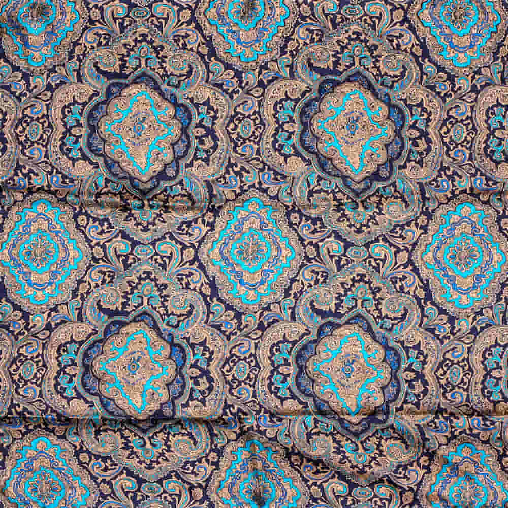 Wyoming Traders Apparel Blue / 20"x20" Wyoming Traders Blue And Gold Paisley Wild Rag 20X20