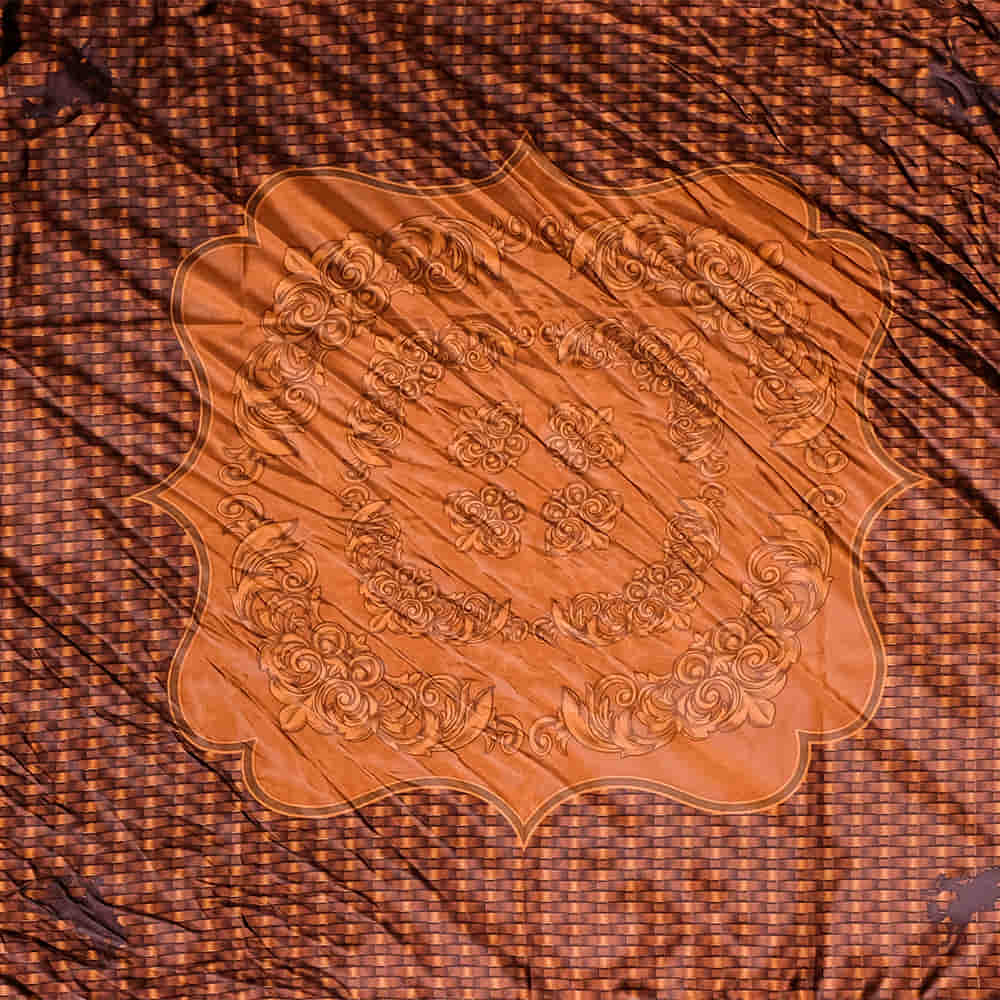 Wyoming Traders Apparel Brown / 34"x34" Wyoming Traders Brown Frontier Tooled Leather Wild Rag