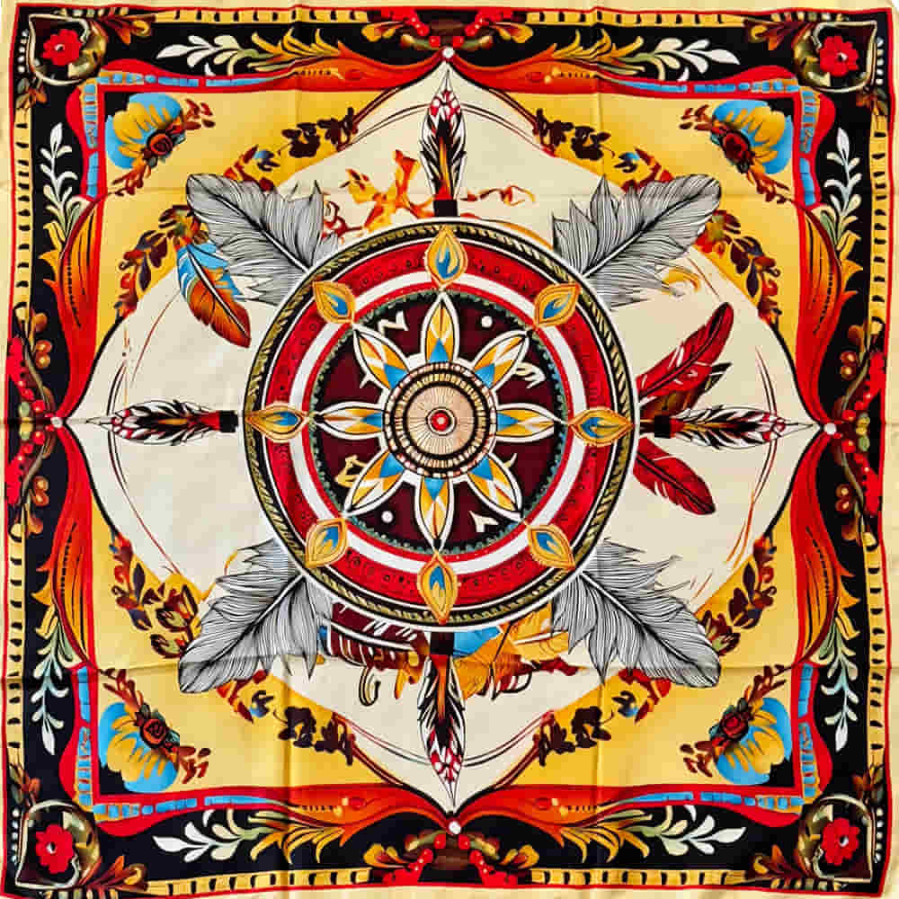 Wyoming Traders Apparel Multi / 34"x34" Wyoming Traders Multicolor Frontier Dream Catcher Wild Rag