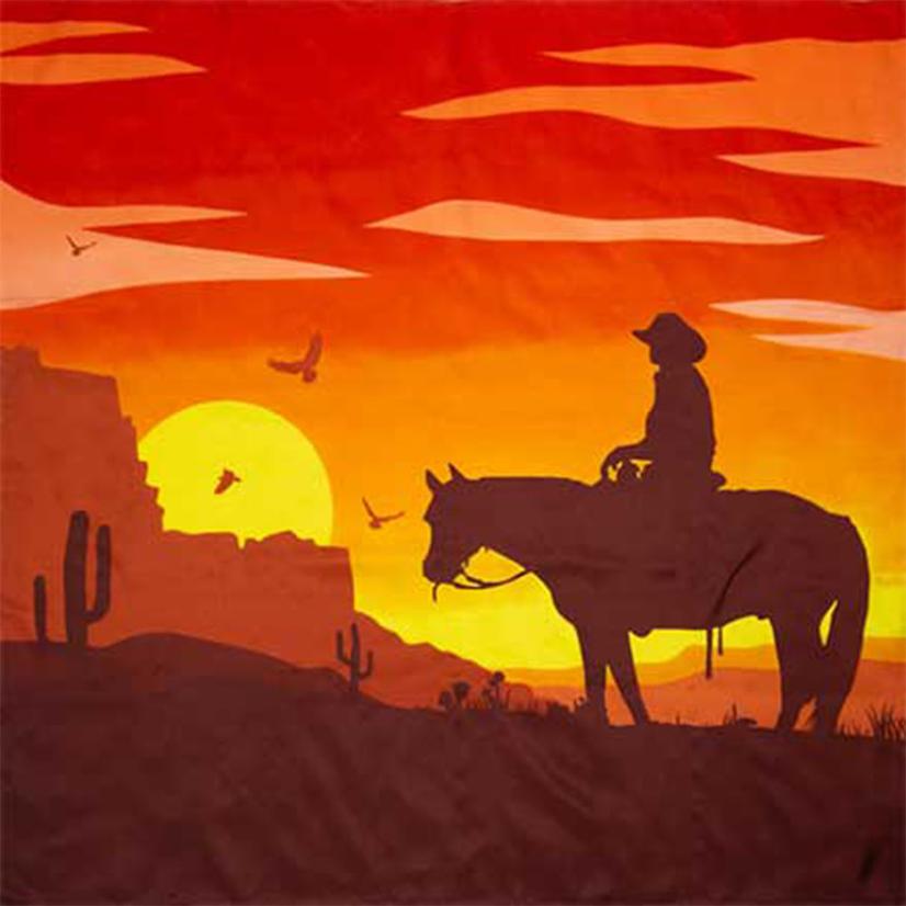 Wyoming Traders Apparel Multi / 34"x34" Wyoming Traders Multicolor Sunset Rider Wild Rag