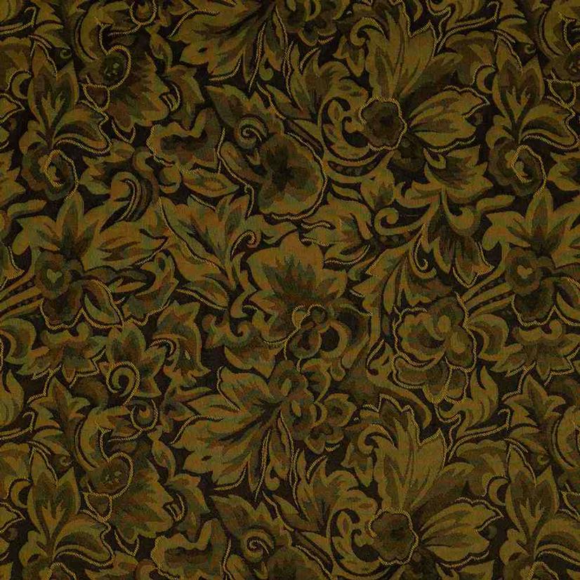 Wyoming Traders Apparel Olive / 34.5"x34.5" Baroque Silk Wild Rag in Assorted Colors