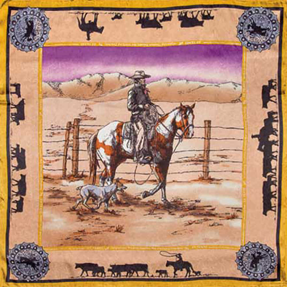 Wyoming Traders Apparel Wyoming Trader Anniversary Paint Tan Jacquard Limited Edition Wild Rag