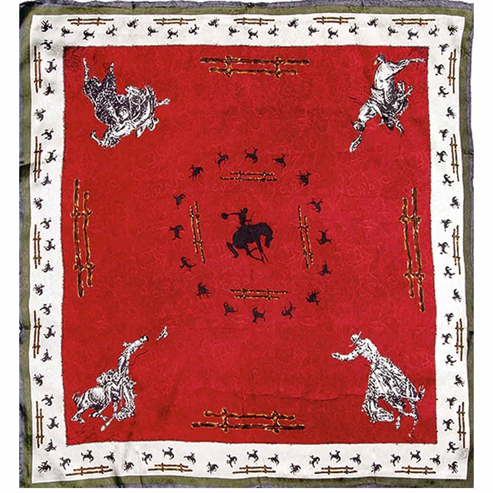 Wyoming Traders Apparel Wyoming Trader Fences Burgundy Jacquard Limited Edition Wild Rag