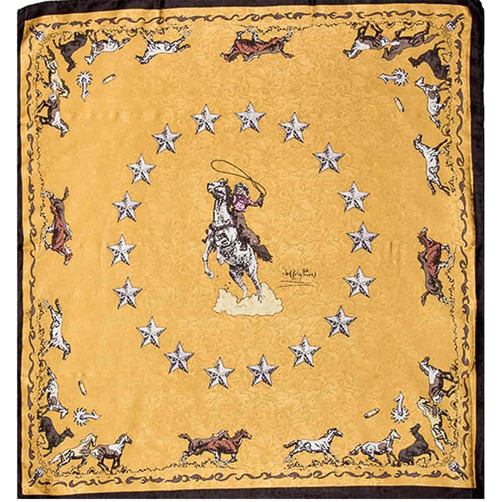 Wyoming Traders Apparel Wyoming Trader Mustang Tan Jacquard Limited Edition Wild Rag