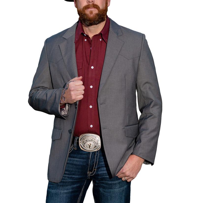 Wyoming Traders Apparel Wyoming Traders Charcoal Men's Western Tall Sport Jacket