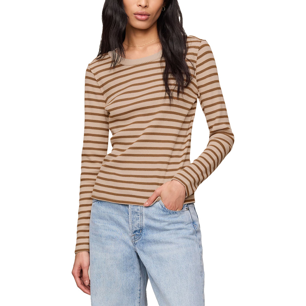 Z Supply Apparel Arlet Stripe Thermal Top