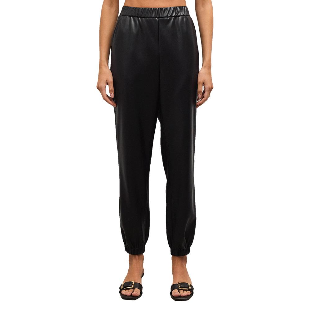 Z Supply Apparel Z Supply Black Lenora Faux Leather Women's Jogger