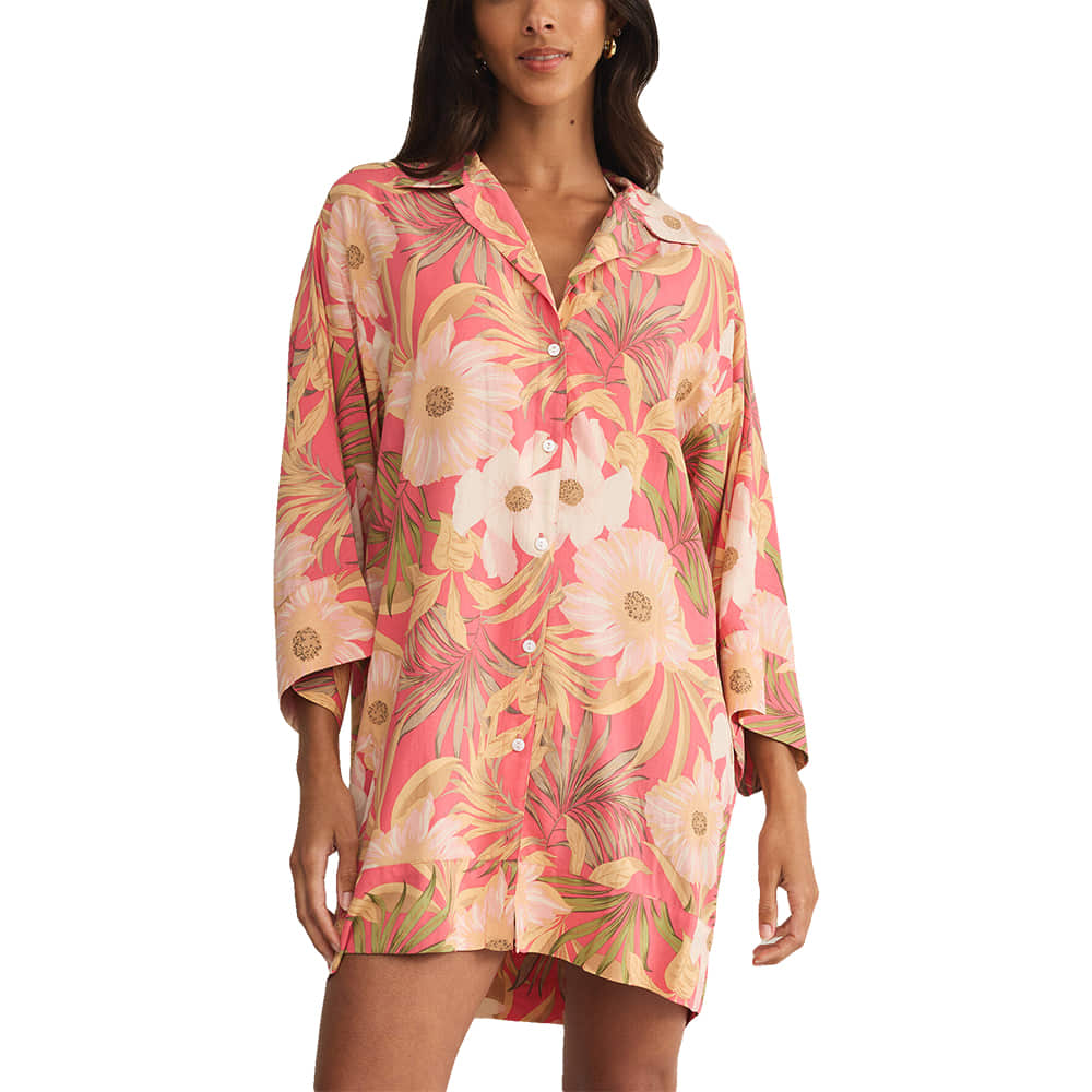 Z Supply Apparel Z Supply Gellar Barra Tropic Sunset Pink Mini Dress