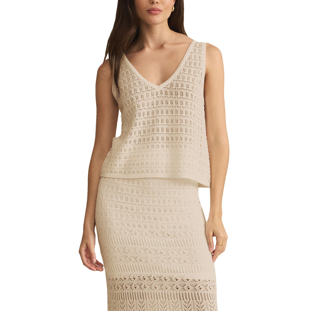 Z Supply Apparel Z Supply Nilo Sea Salt Crochet Tank