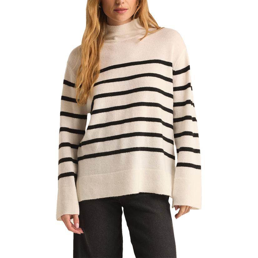 Z Supply Apparel Z Supply Women's Sea Salt Fin Stripe Sweater