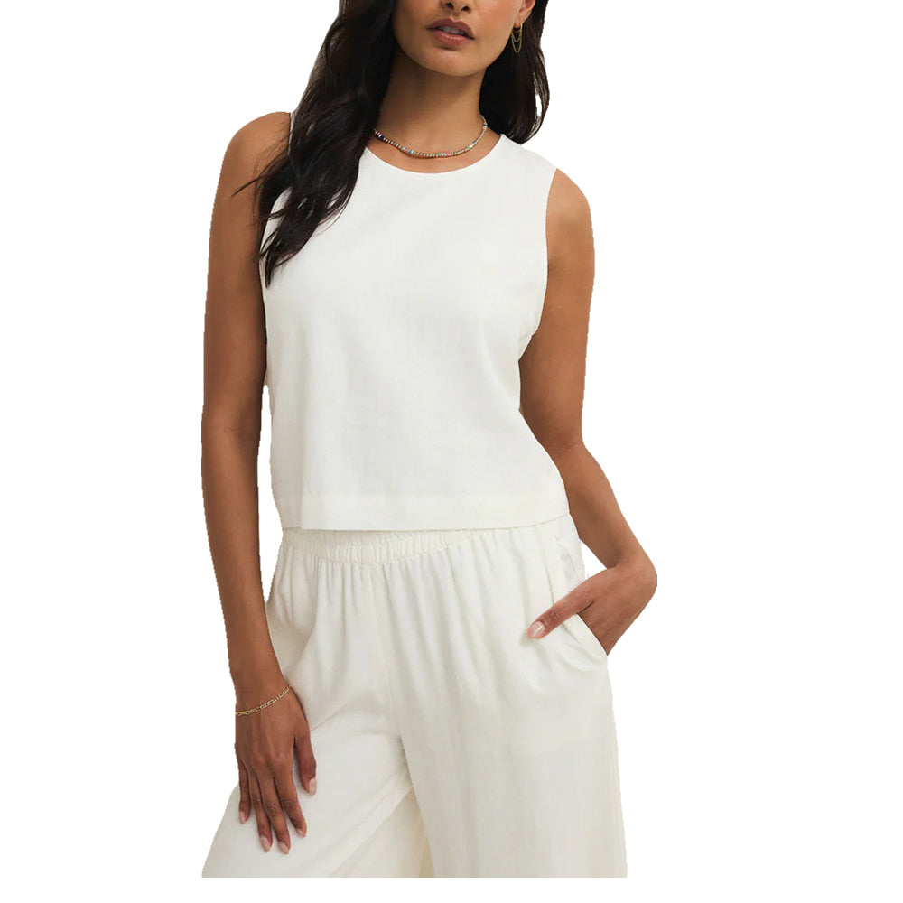 Z Supply Apparel Z Supply Women's Slone Linen Top in White