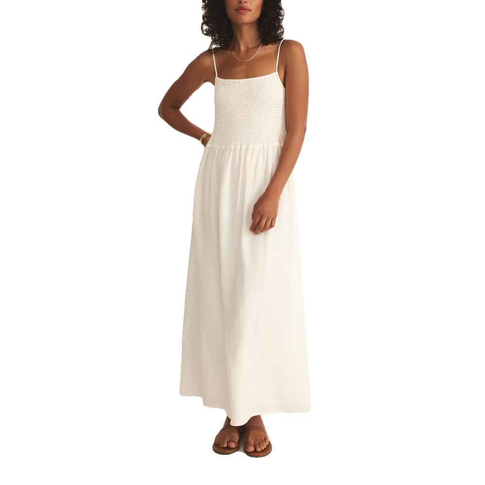 Z Supply Apparel Z Supply Womens Bayside Linen Maxi White Dress
