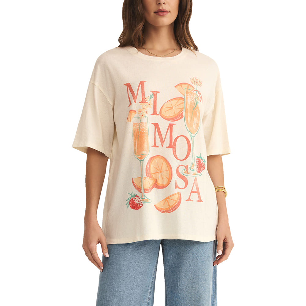 Z Supply Apparel Z Supply Womens Sea Salt Mimosa Socal Graphic Tee