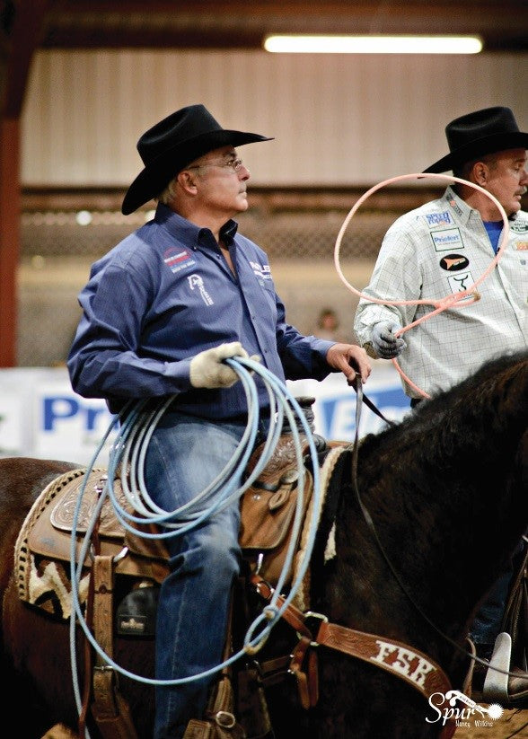 Walt Woodard with Rope horseback