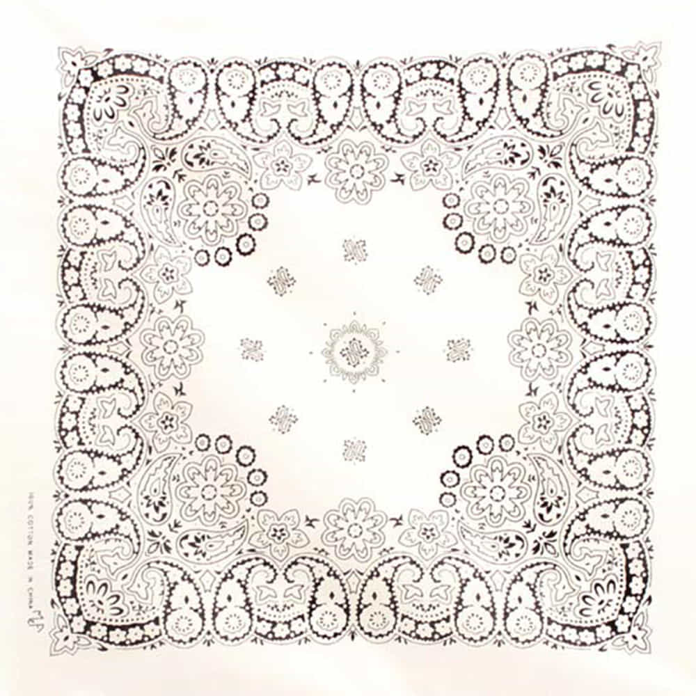 M & F Western Apparel White / 21"X21" M&F Western Traditional Fashion White Bandana 21"x21"