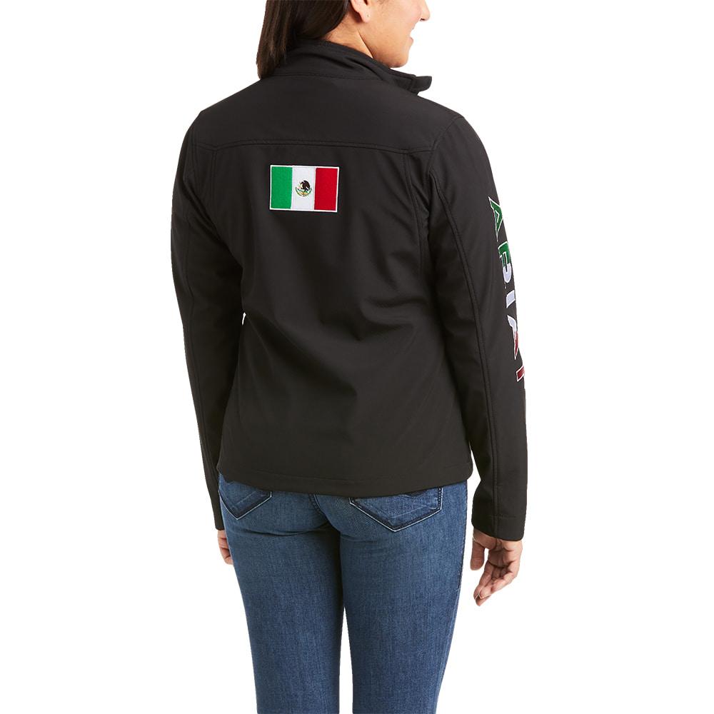 Ariat Classic Team Softshell Black with Mexico Embroidered Women's Jacket