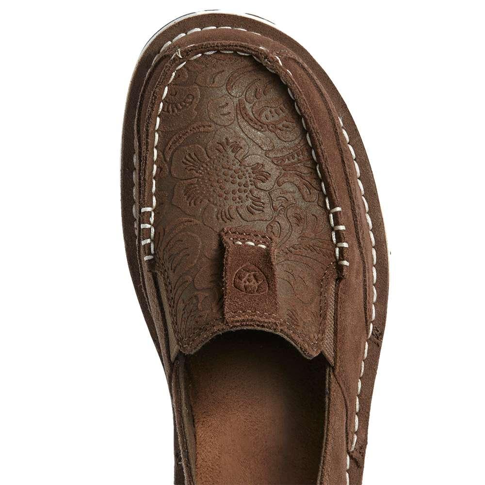 Ariat Brown Suede Floral Embossed Women's Cruisers