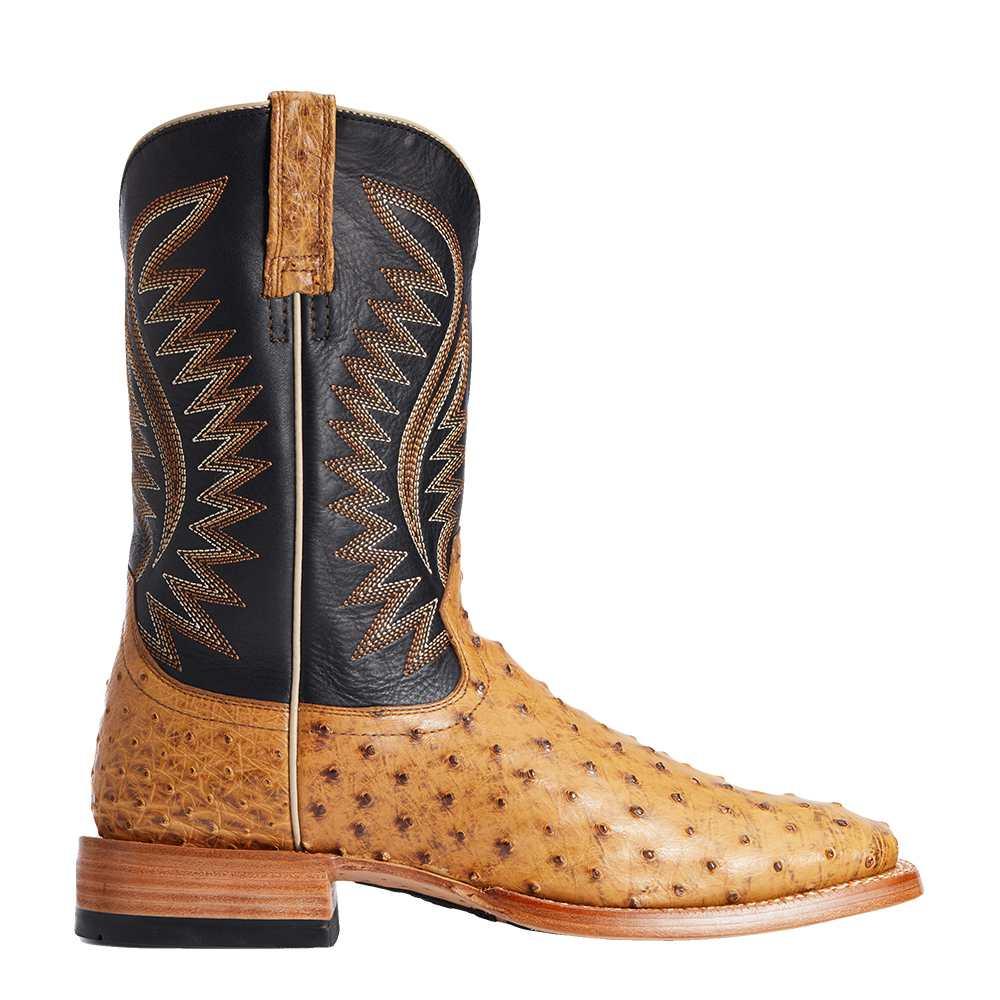 Ariat Gallup Tan Full Quill Ostrich Men's Boots