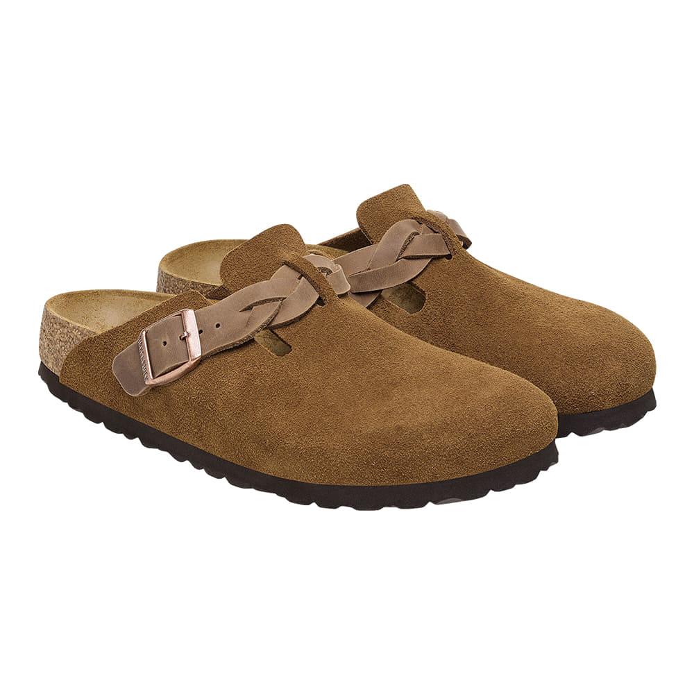 Birkenstock Boston Mink Braid Slip On Women's Shoes