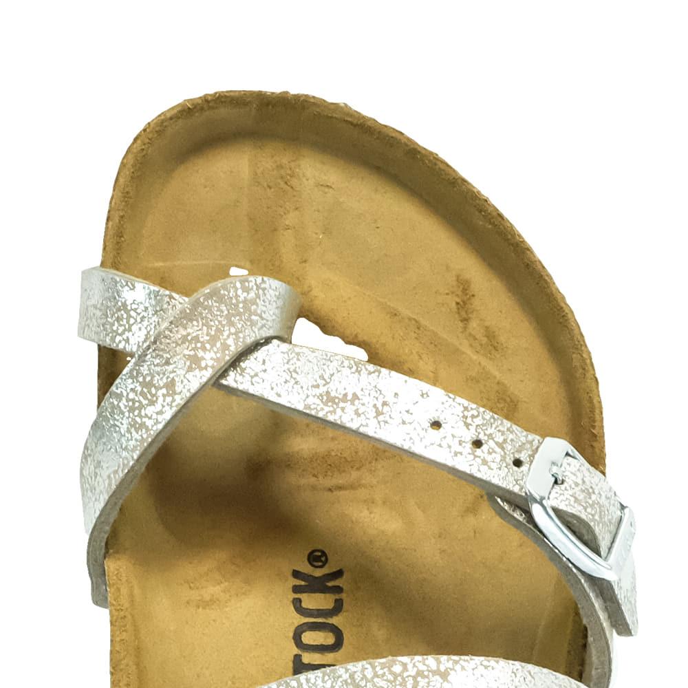 Birkenstock Washed Metallic Silver Mayari Women's Sandal