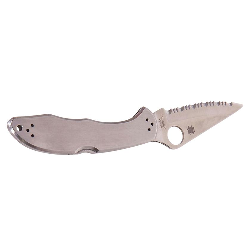 Spyderco Delica 4 Stainless Steel Serrated Edge Knife