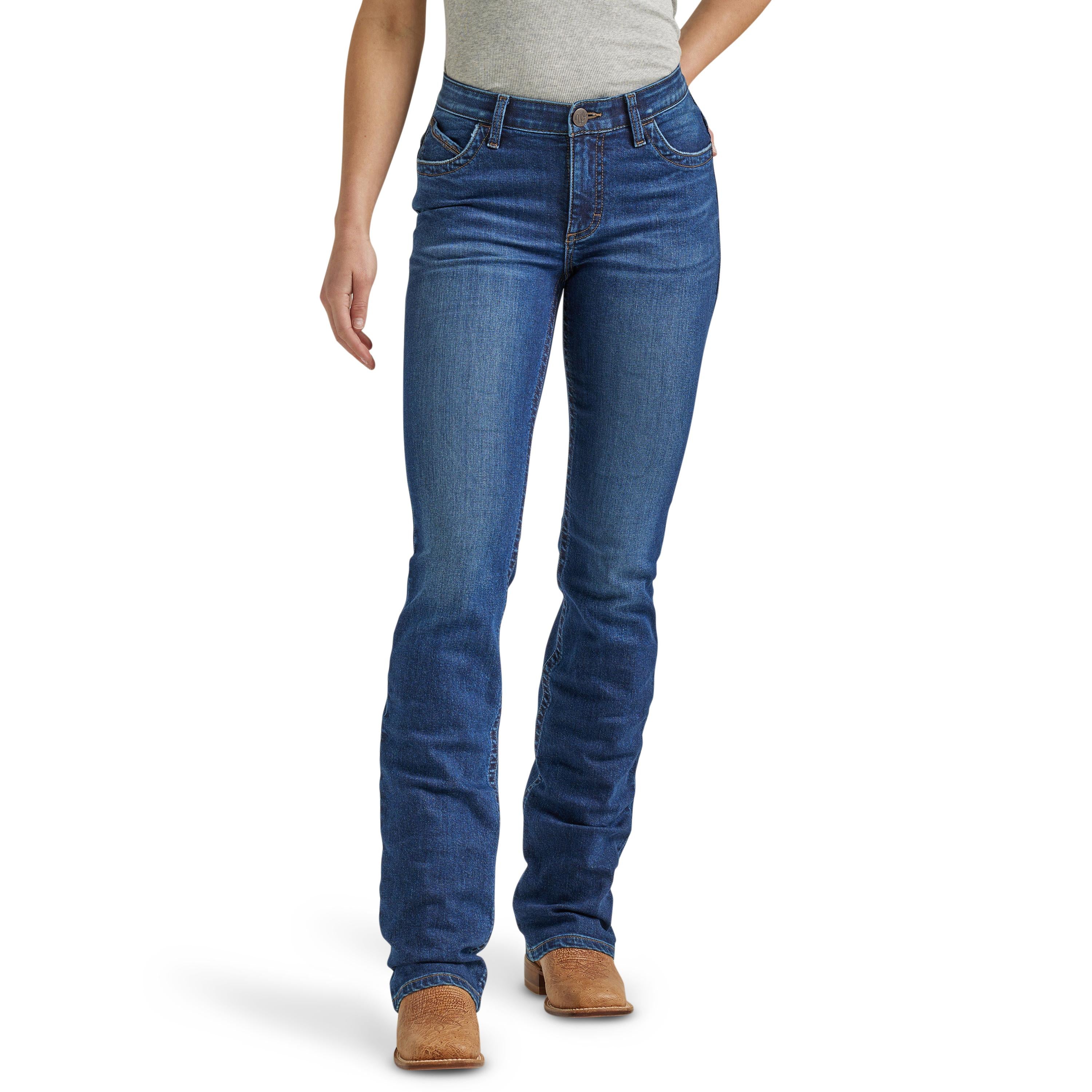 Wrangler Hailey Ultimate Riding Bootcut Women's Willow Mid Rise Jeans