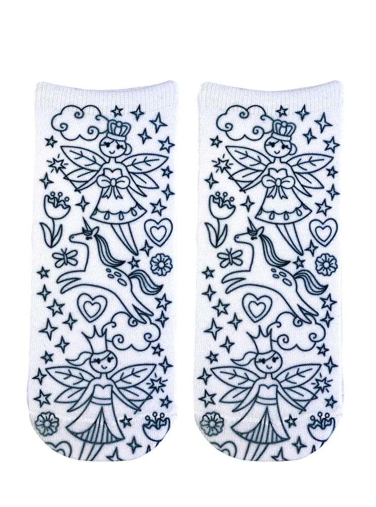 Living Royal Fairy Princess Coloring Socks