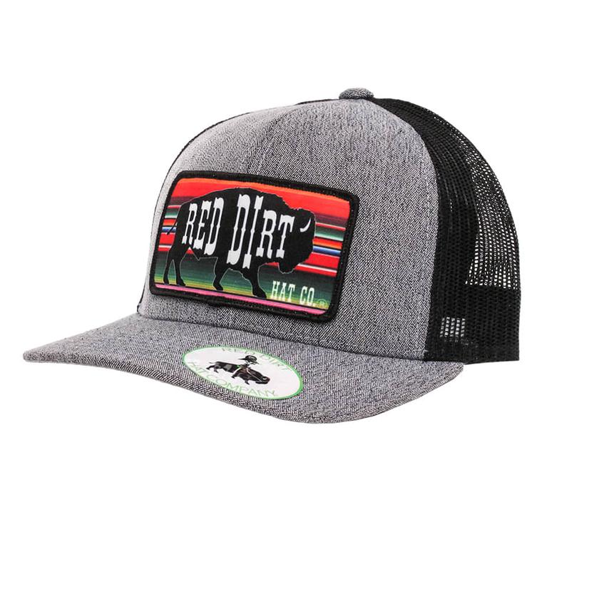 Red Dirt Hat Co Serape Patch Heather Grey Cap