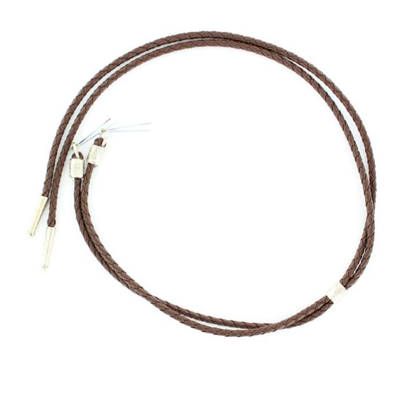 Black or Brown Braided Leather Stampede String