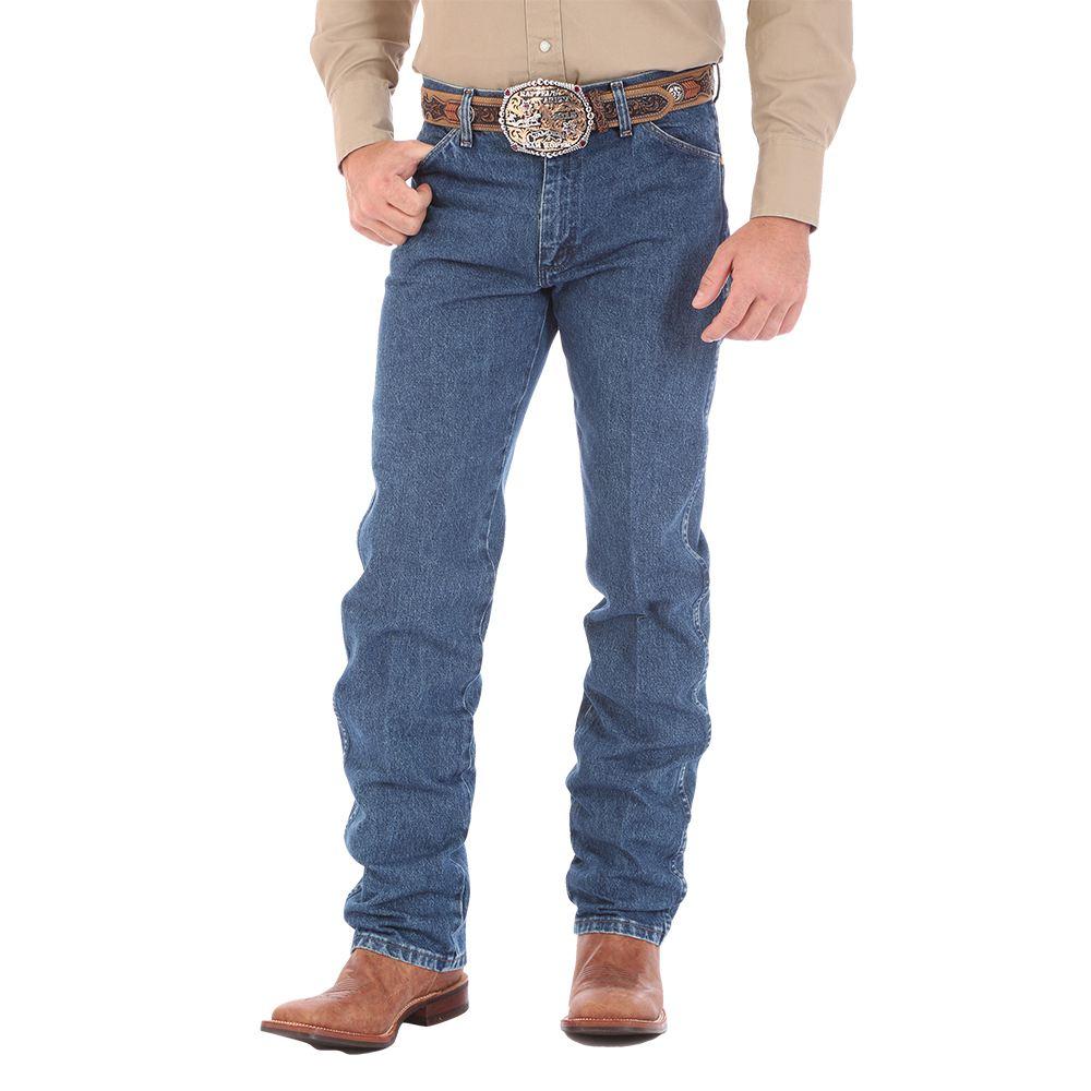 Wrangler Men's Gold Buck Original Fit Cowboy Cut Jeans - Stonewashed