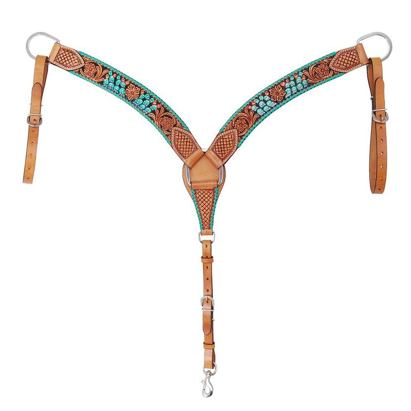 Rafter T Ranch Painted Cactus Breast Collar 2in