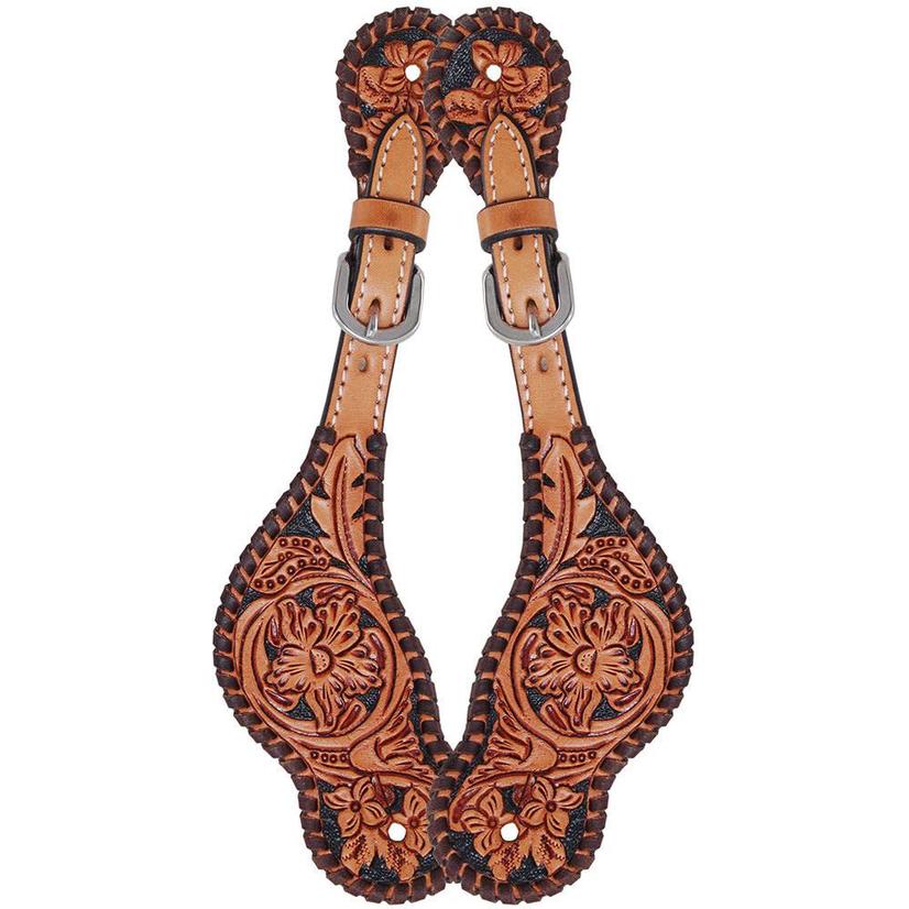 Rafter T Ranch Floral Spur Straps