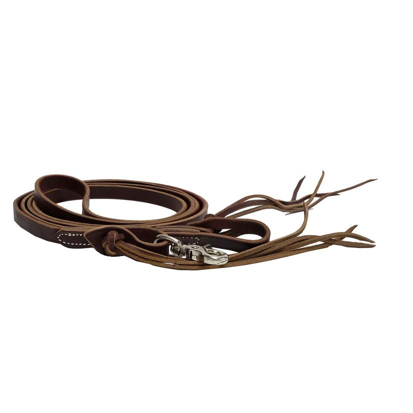 Pineapple Knot Latigo Leather Roping Reins 5/8in