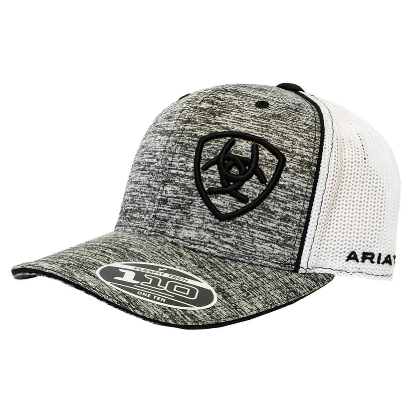 Ariat Heather Grey Black and White Mesh Back Cap