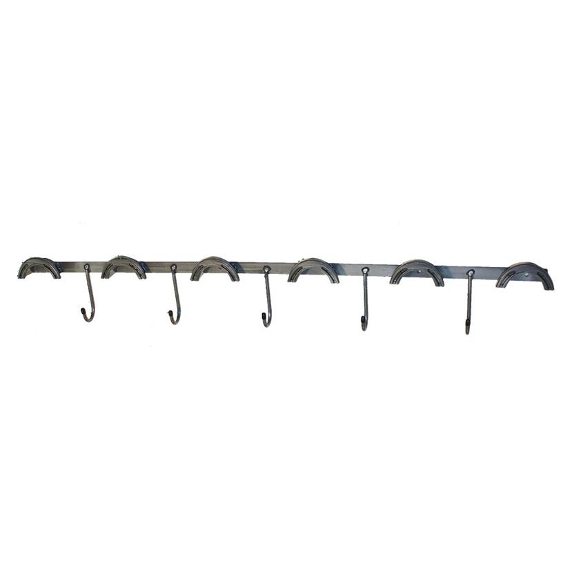 Metal Tack Rack - 6 Round top - 5 J-Hooks Wall Mount