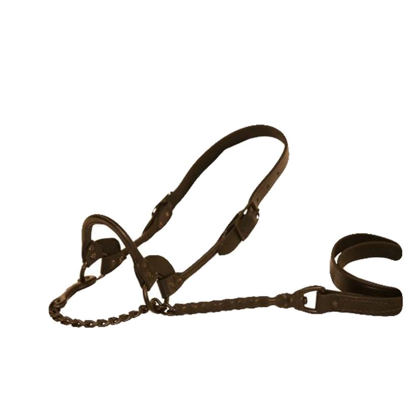 Sullivan's First Class Show Halter - Brown, Size Medium