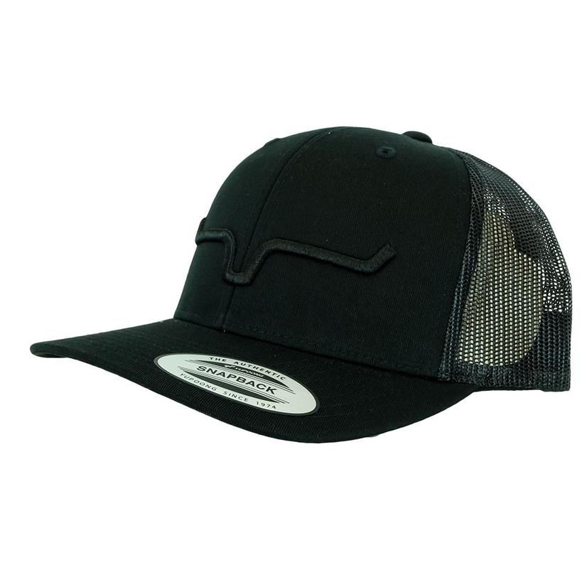 Kimes Ranch Weekly Trucker Black on Black Meshback Cap