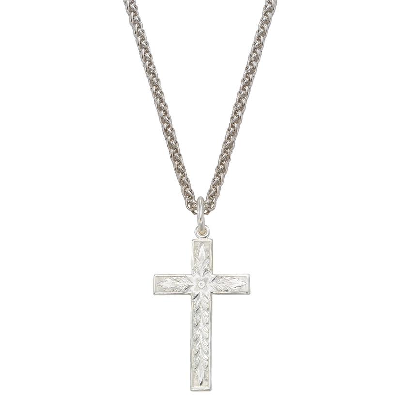 Montana Silversmith Simple Silver Cross 16" Necklace