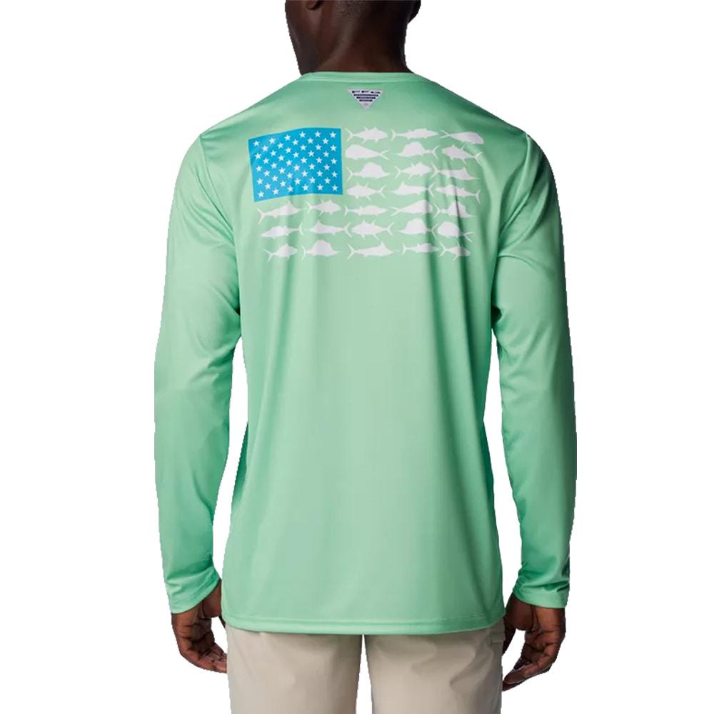 Ocean Mint Terminal Tackle PFG Long Sleeve Men's Shirt by Columbia
