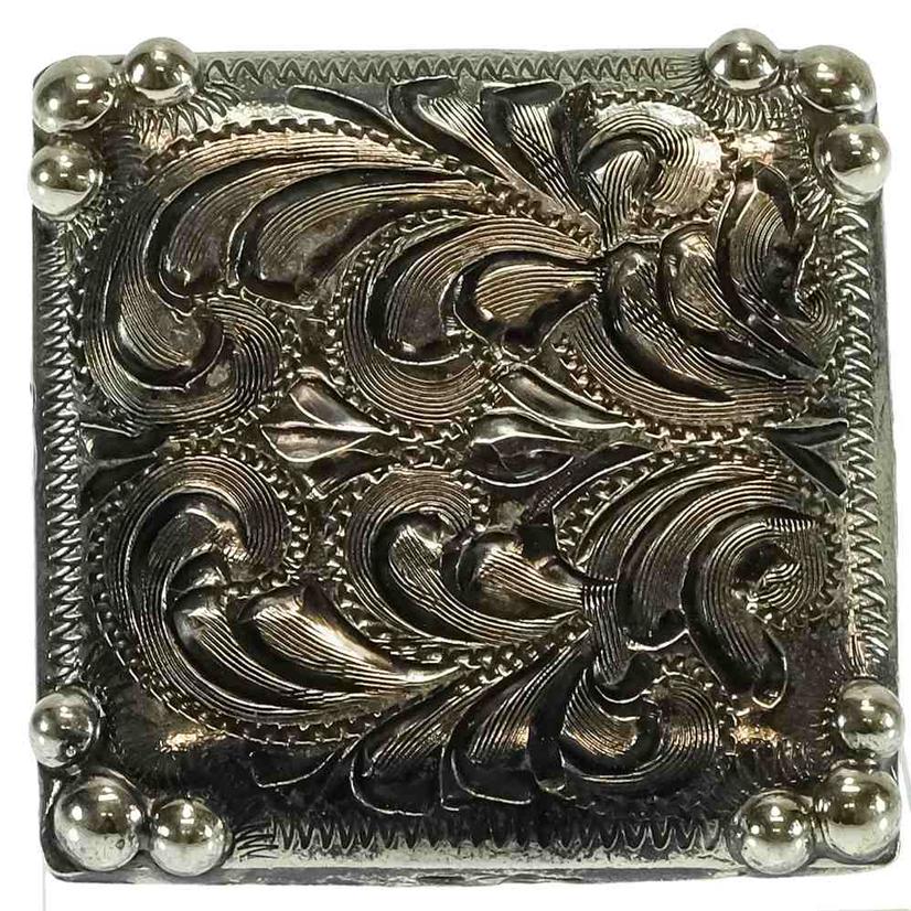 Wildrags Silver Square Concho Scarf Slide