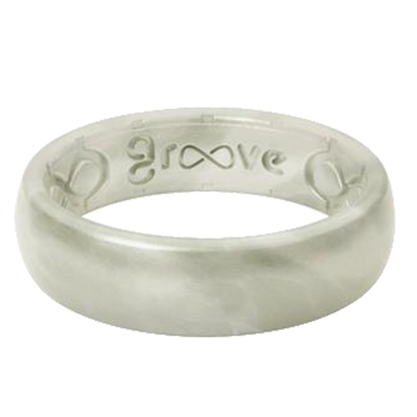 Groove Thin Pearl Silicone Ring