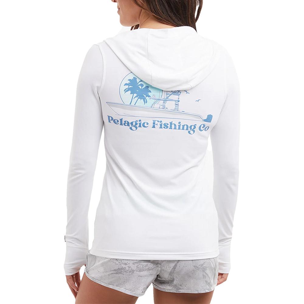 Pelagic White Aquatek Evening Fade Long Sleeve Women's Shirt