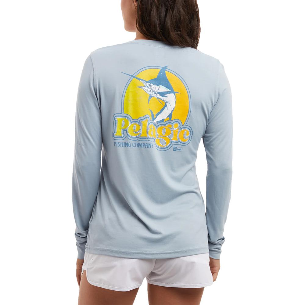 Pelagic Slate Aquatek Tropical Splash Long Sleeve Women's Shirt