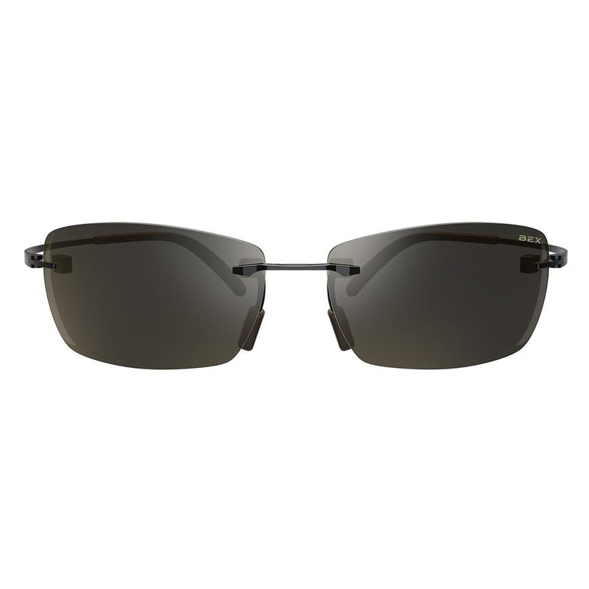 BEX FynnlandX Matte Black Titanium Brown Lens Sunglasses