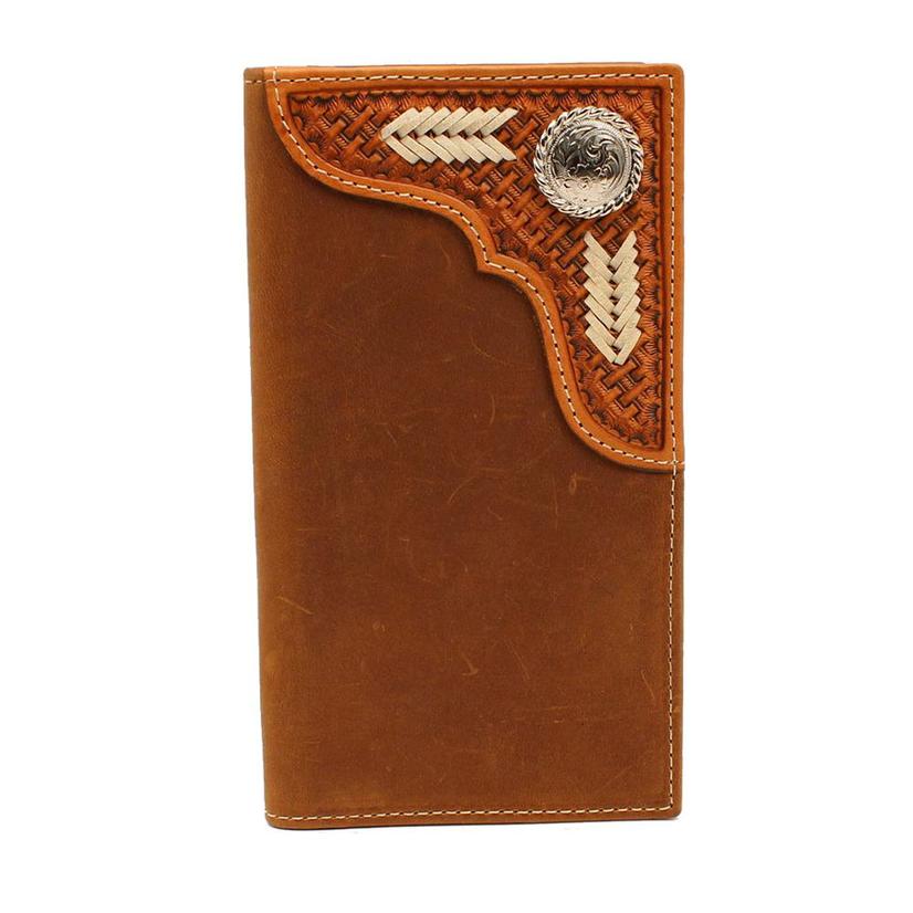 Nocona Brown Basketweave Rodeo Wallet