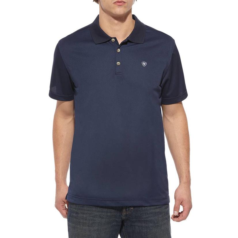 Ariat Tek Polo Navy Short Sleeve Men's Shirt