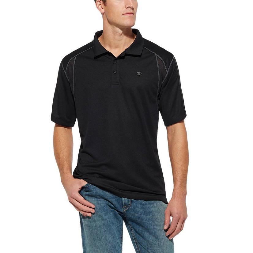 Ariat AC Polo Black Short Sleeve Men's Shirt