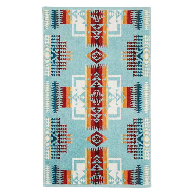 Pendleton Hand Towel Chief Joseph Aqua 18x30