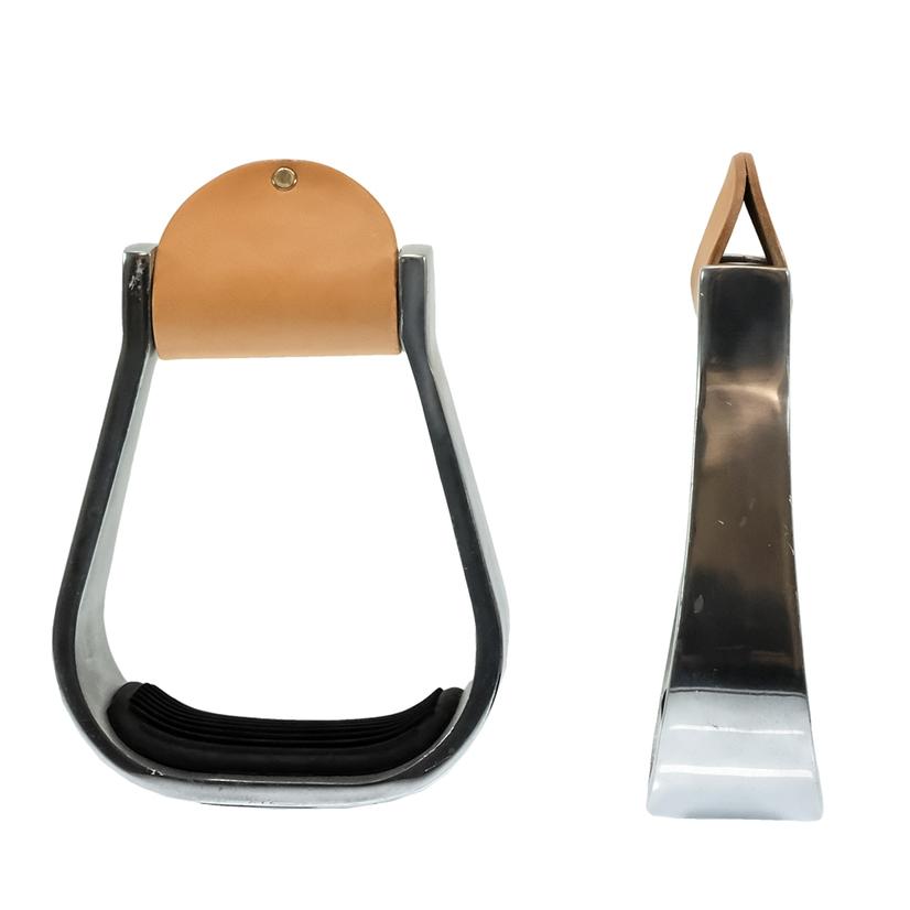 2" Aluminum Barrel Stirrups with Rubber Tread