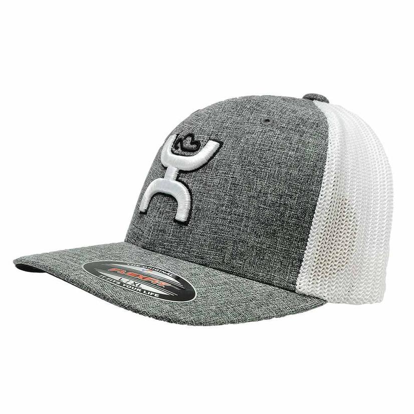 Hooey Grey White Meshback Cap